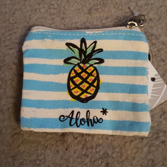 Hawaii Aloha Pineapple Bag Keychain SET - Picture 3 of 3